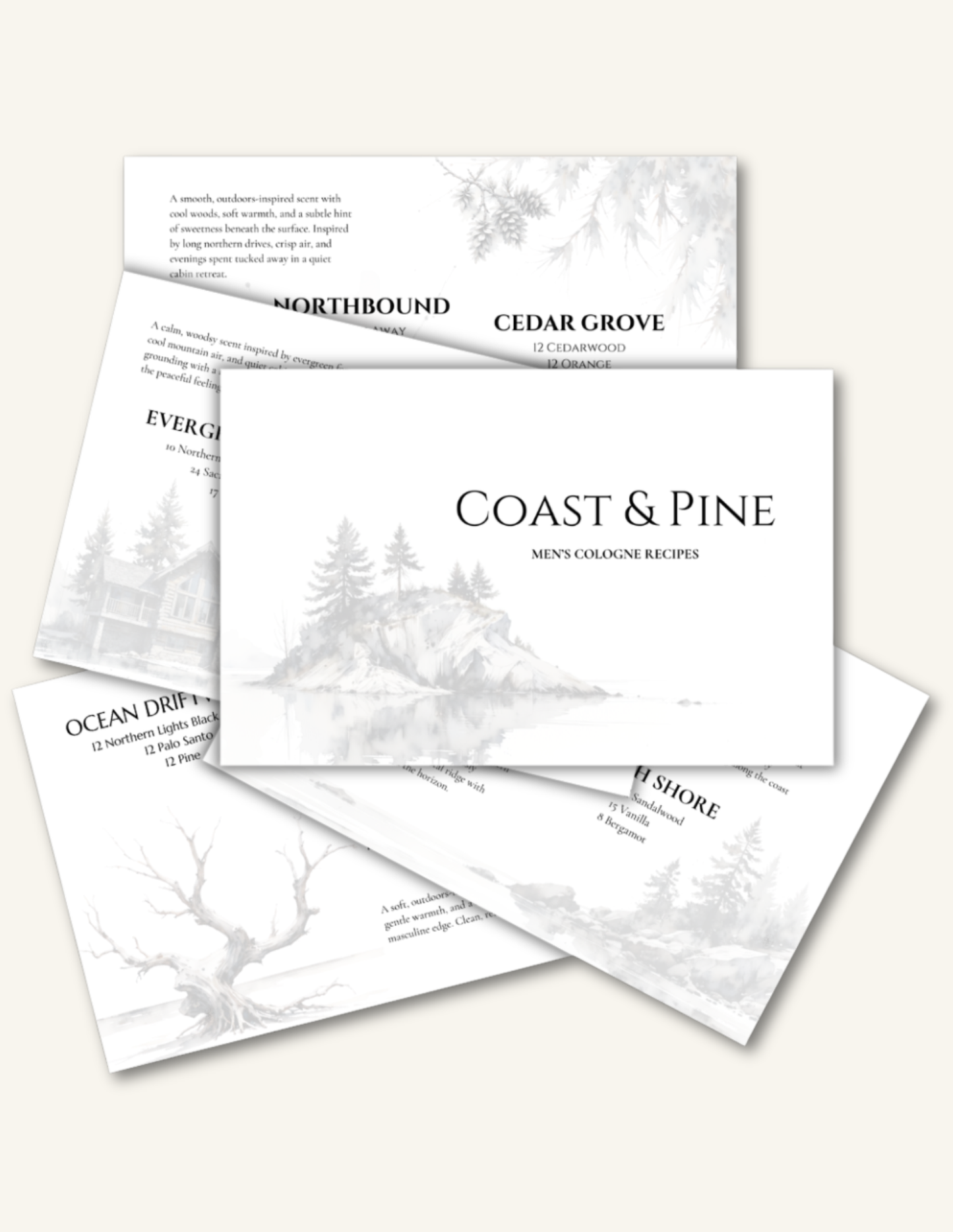Coast & Pine Men's Cologne Recipes
