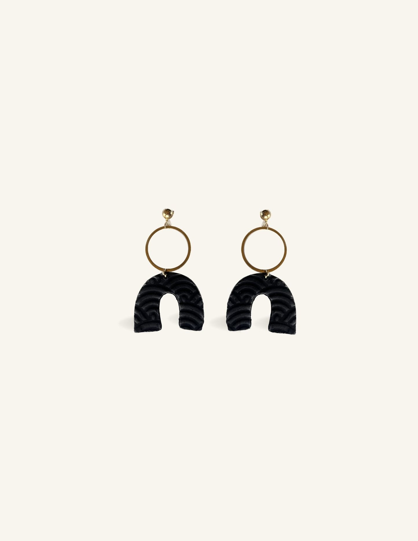 Black Clay Earrings, Artisan Collection