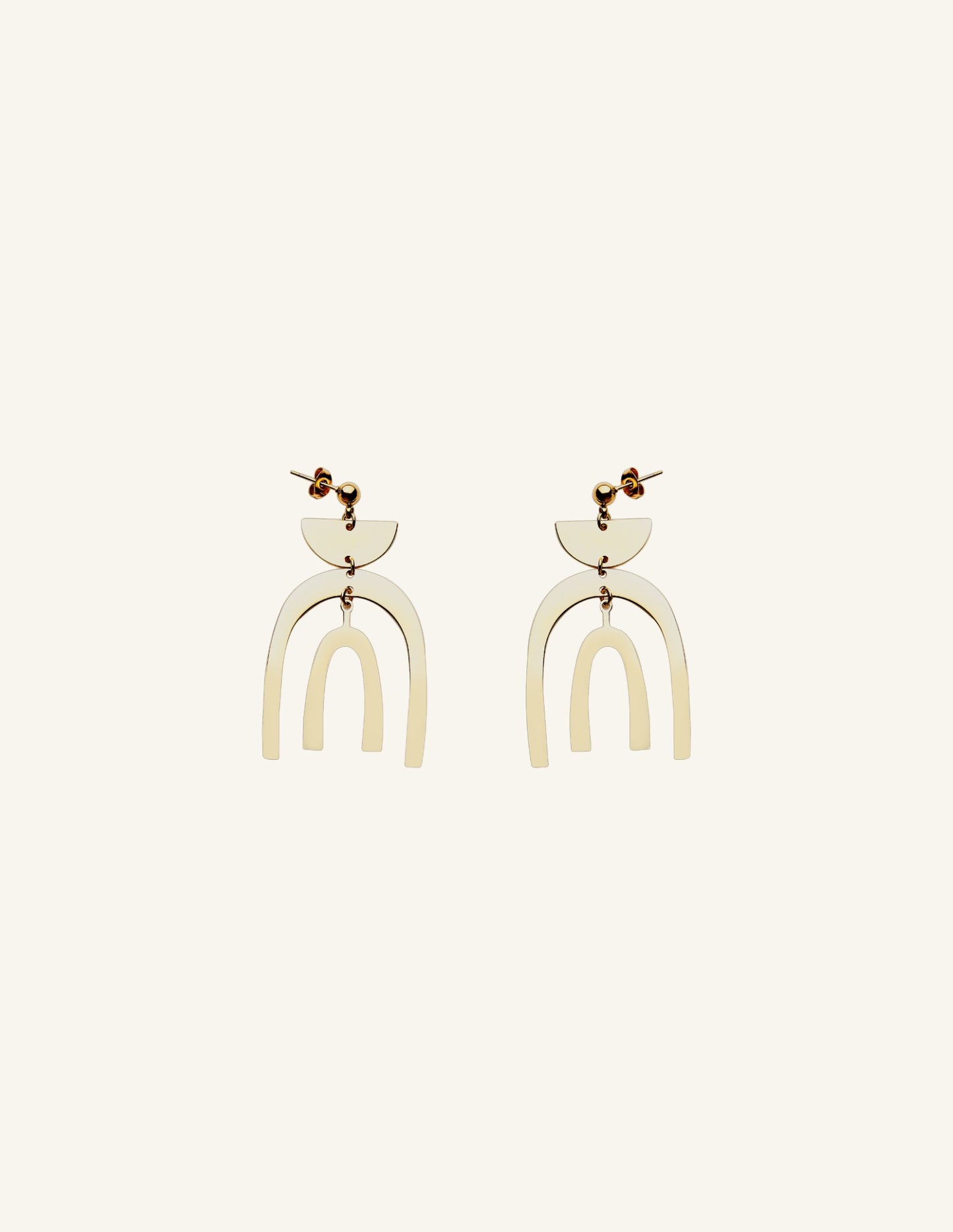 Brass Rainbow Earrings, Artisan Collection