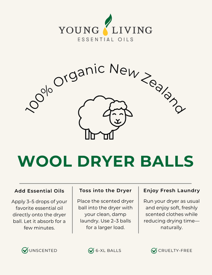 100% Wool Dryer Balls