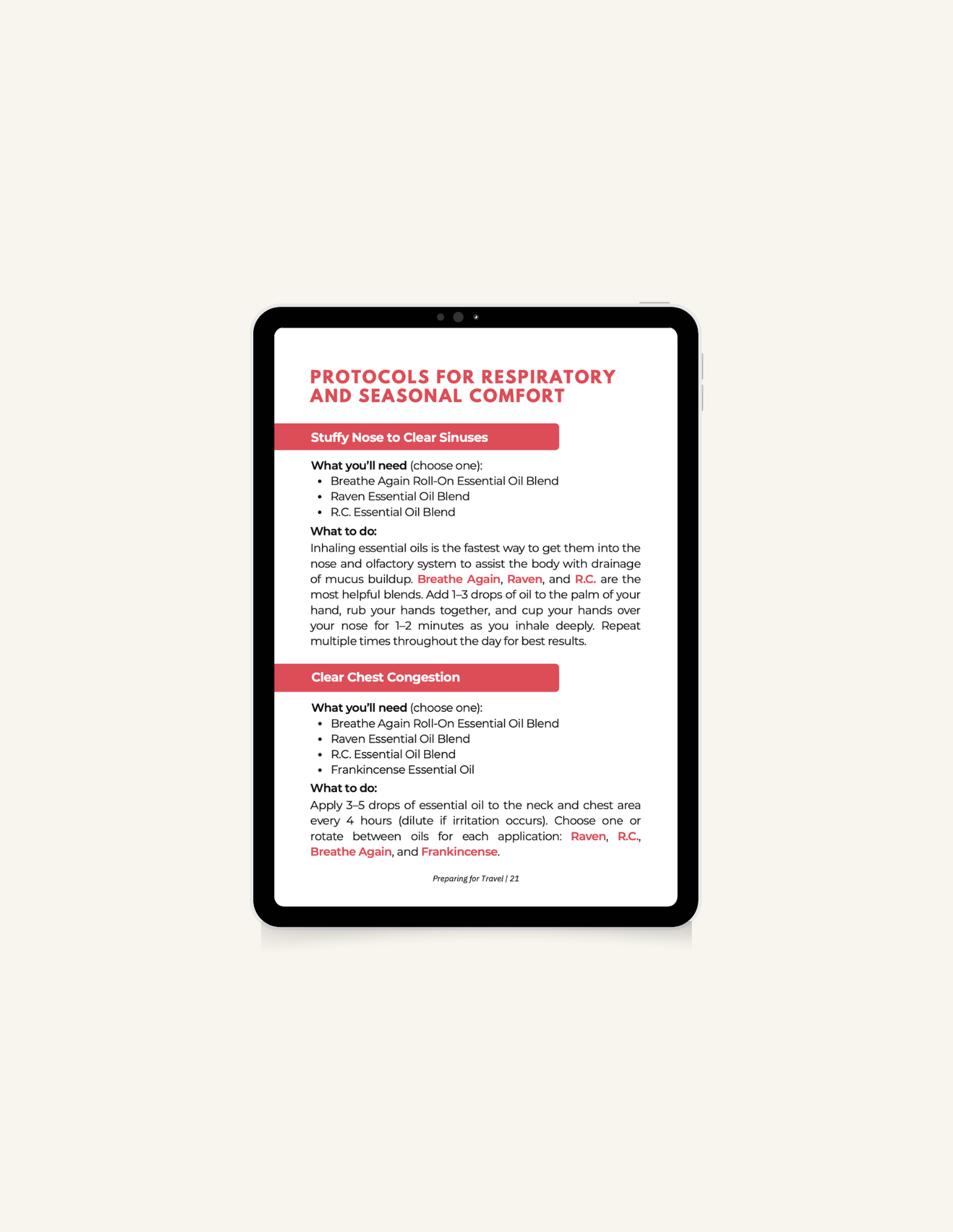 Essential Oils for Travel (Digital Download)