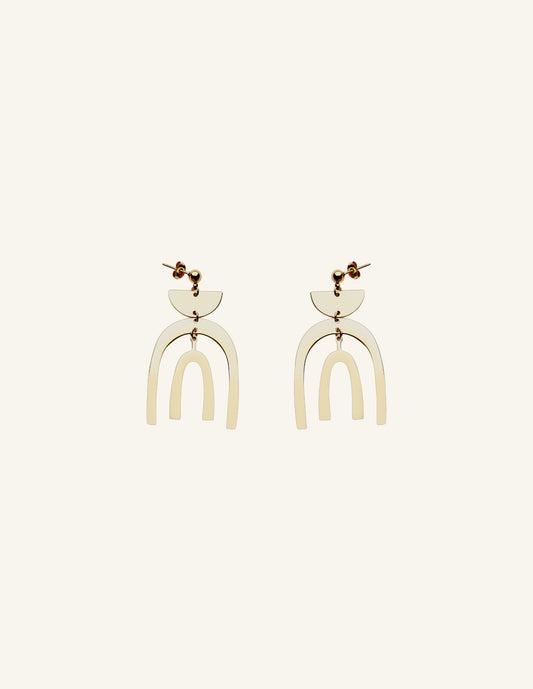 Brass Rainbow Earrings, Artisan Collection
